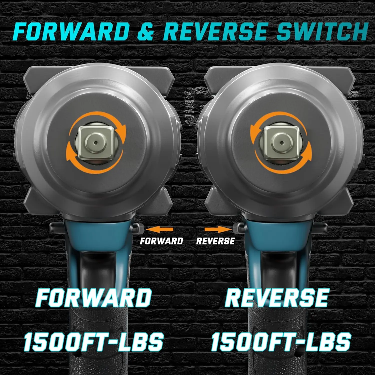 Llave de impacto eléctrica inalámbrica (2000N.m/1500Ft-lbs)