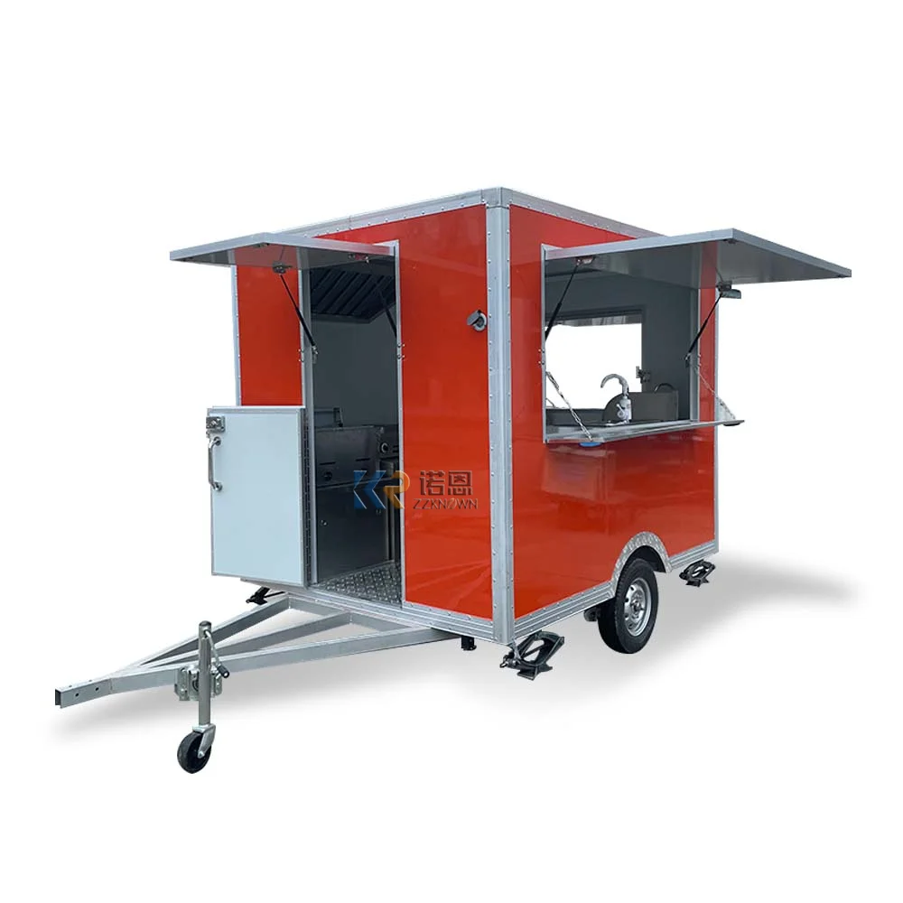 Multi-function Coffee Carts Street Food Cart Trailer With American Standard Mobile Food Dining Car