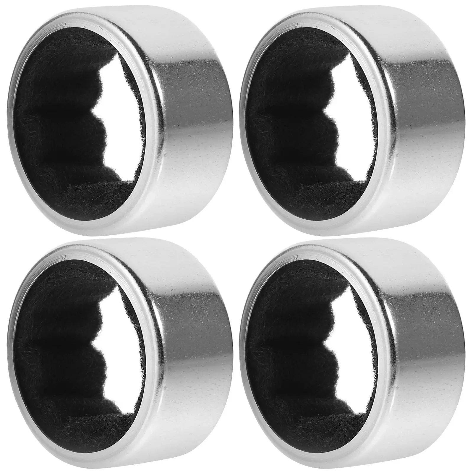 4pcs Stainless Steel Wine Drip Stop Ring Leak-Proof Anti-Overflow Bottle Collar Ring for Bar Restaurant Household Use