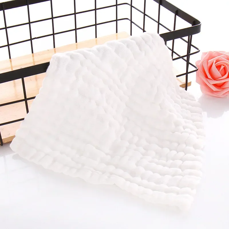 5Pcs/Set 30x30cm Soft Cotton Hand Towel Absorbent Square Adult Children\'s Small Towel Handkerchief Quick-Dry Bathroom Face Towel