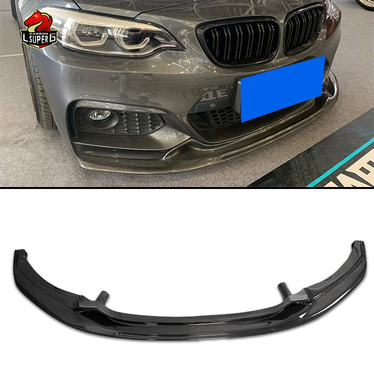 

Accessories EXO-T Style Carbon Fiber Front Lip for BMW 2 Series F22 F23 M235i M Sport 2016-2019 Car Front Bumpers