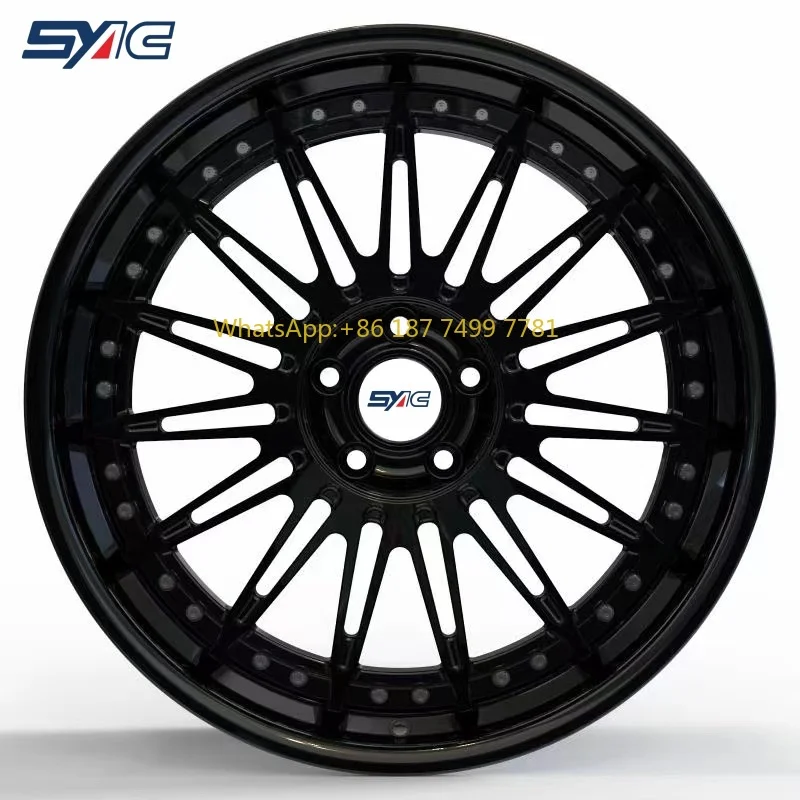 

Горячий дизайн, индивидуальные кованые колеса, 20 дюймов, 5 отверстий, передние и задние диски, глянцевые черные/матовые черные диски из алюминиевого сплава