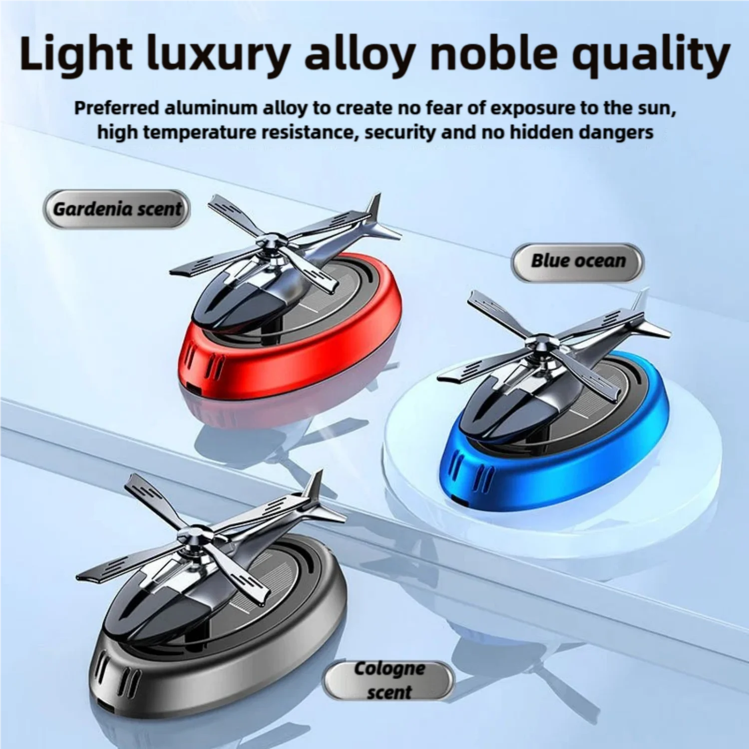 

Solar helicopter aromatherapy decoration car air freshener center console car perfume car interior rotating seat creative design