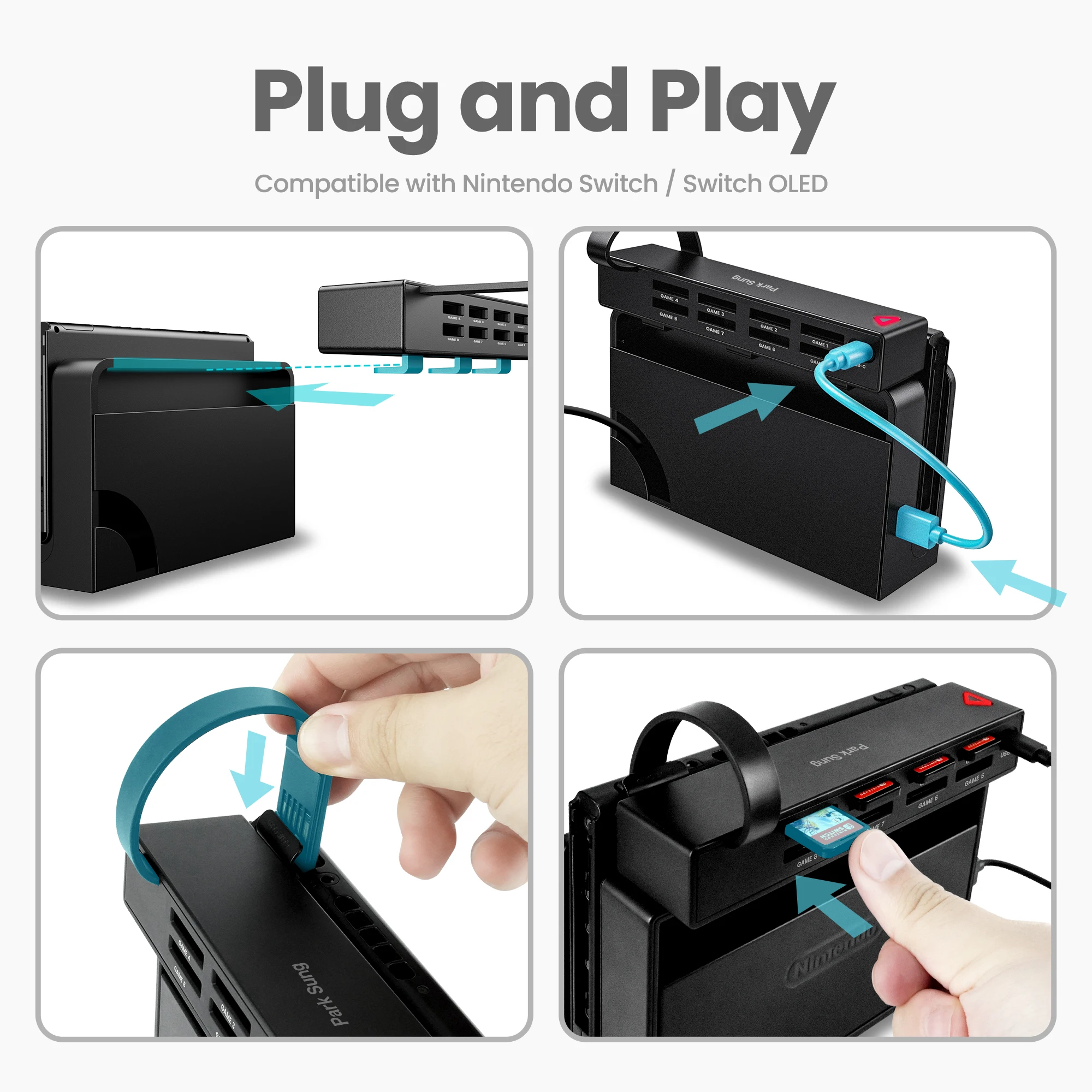 Game Card Switcher For Nintendo Switch OLED One-key Fast Switching