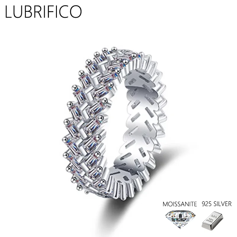 

3.02 Ct Moissanite Stone Rectangle Rings 925 Sterling Silver Lad Diamond Ring For Women Fine Jewelry Wedding Party