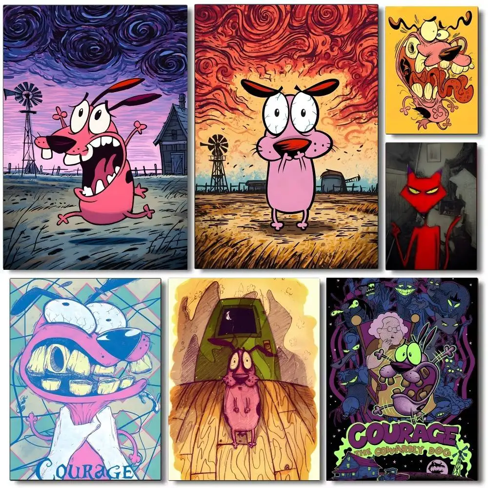 

C-Courage The Cowardly Dog Poster Prints Poster Wall Painting Bedroom Living Room Wall Bar Restaurant Sticker