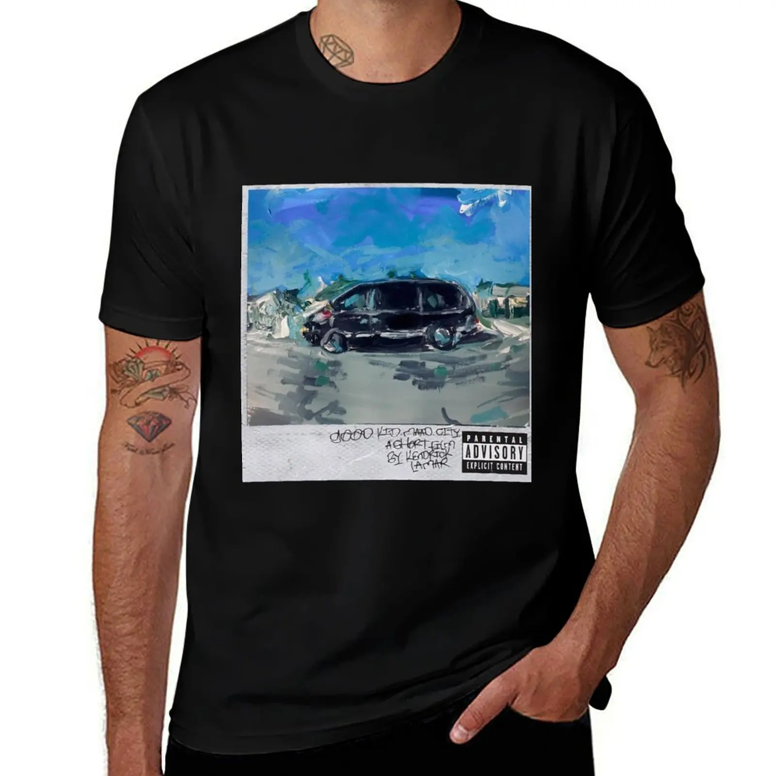 acrylic painting - kendrick lamar good kid mad city T-Shirt Construction Work Tee Shirt T-Shirt