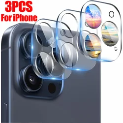 3PCS Full Cover Camera Protector For iPhone 16 15 14 13 12 11 Pro Max Lens Protective Glass iPhone15 16 Plus 13 Mini Camera Film