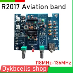 R2017 Aviation Band Receiver AM Radio 118M-136MHz DIY KITS FOR VHF Antenna / Aircraft Tower Call FOR RF HAM Radio Amplifier
