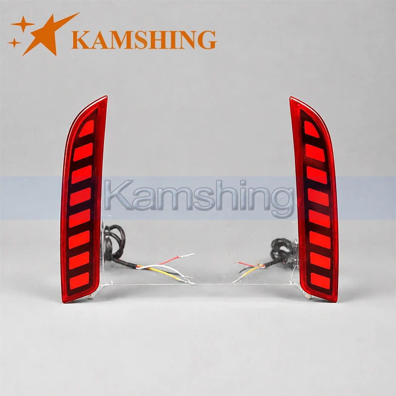 CAPQX 1pair LED Rear Bumper Light For Volkswagen T-ROC 2022-2025 Rear Brake Light Stop Lamp Signal Lamp Reflector Light