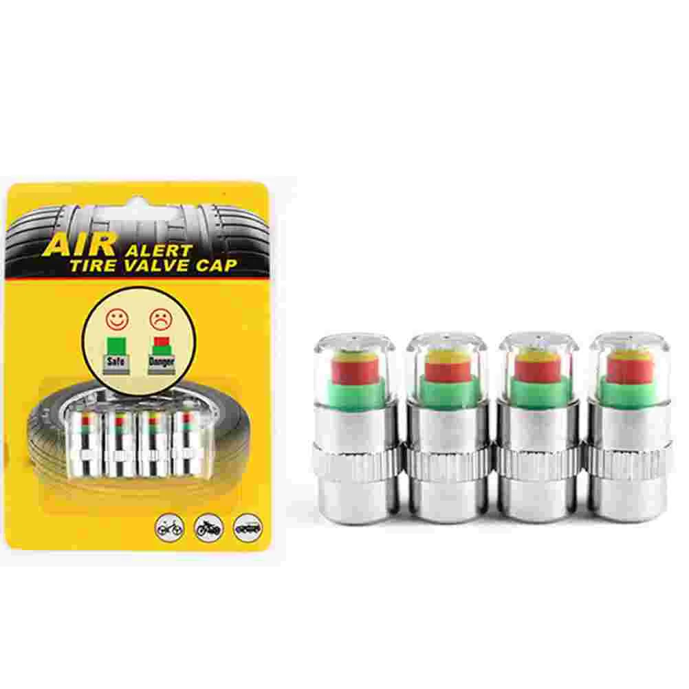 4 Pcs Tire Pressure Monitoring Accessory Sensor Eye Alert Car Solution Warning Caps Indicator