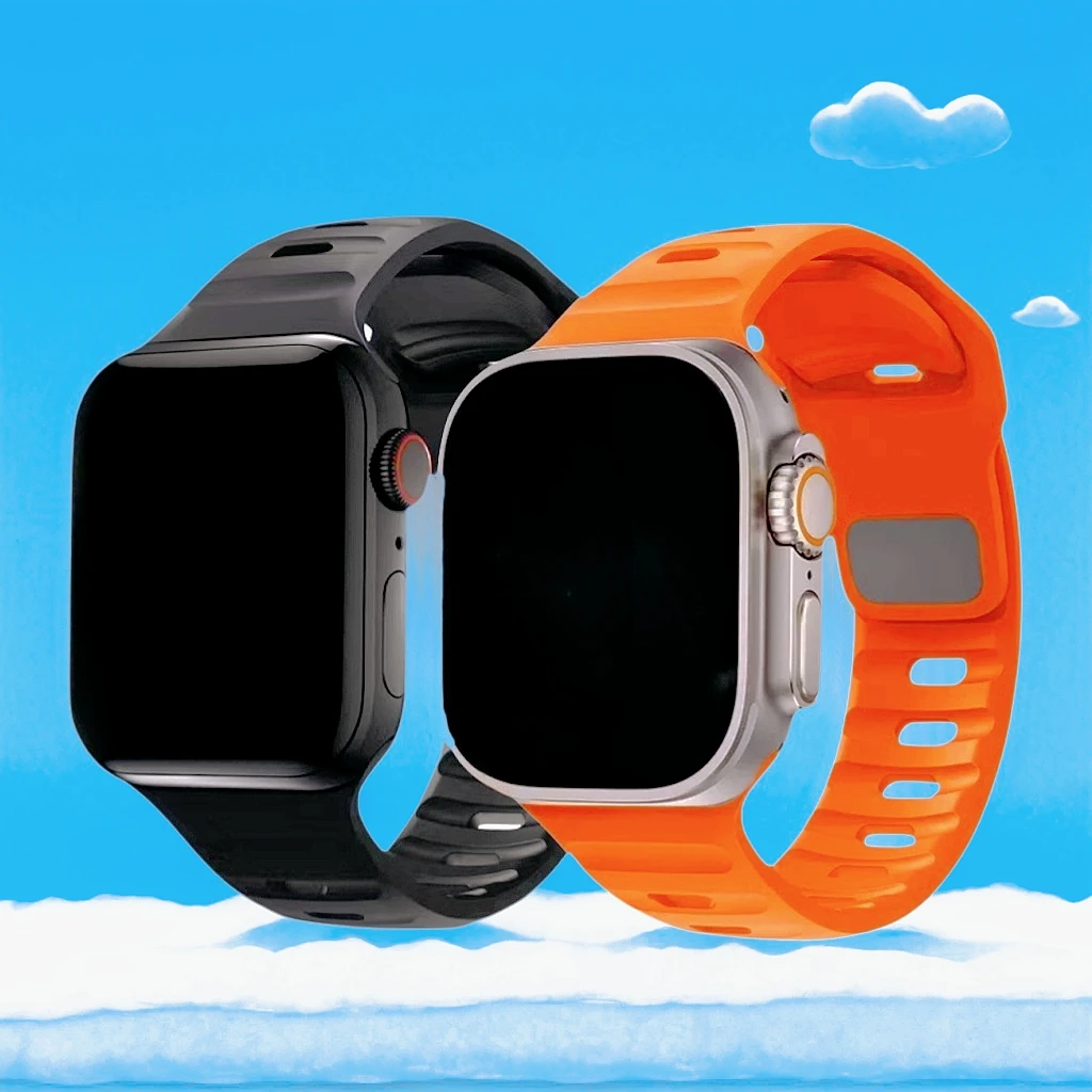 Correa para Apple Watch Band Ultra 2 49mm 38 41 45 42 46 40 44mm pulsera de silicona iWatch Series 10 9 8 7 se 6 5 4 banda deportiva