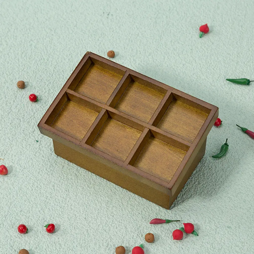 

Mini Vegetable Stall Small Wood Decorative Creative Mini House Garden DIY Landscape Adornment Fruit Stall for Garden