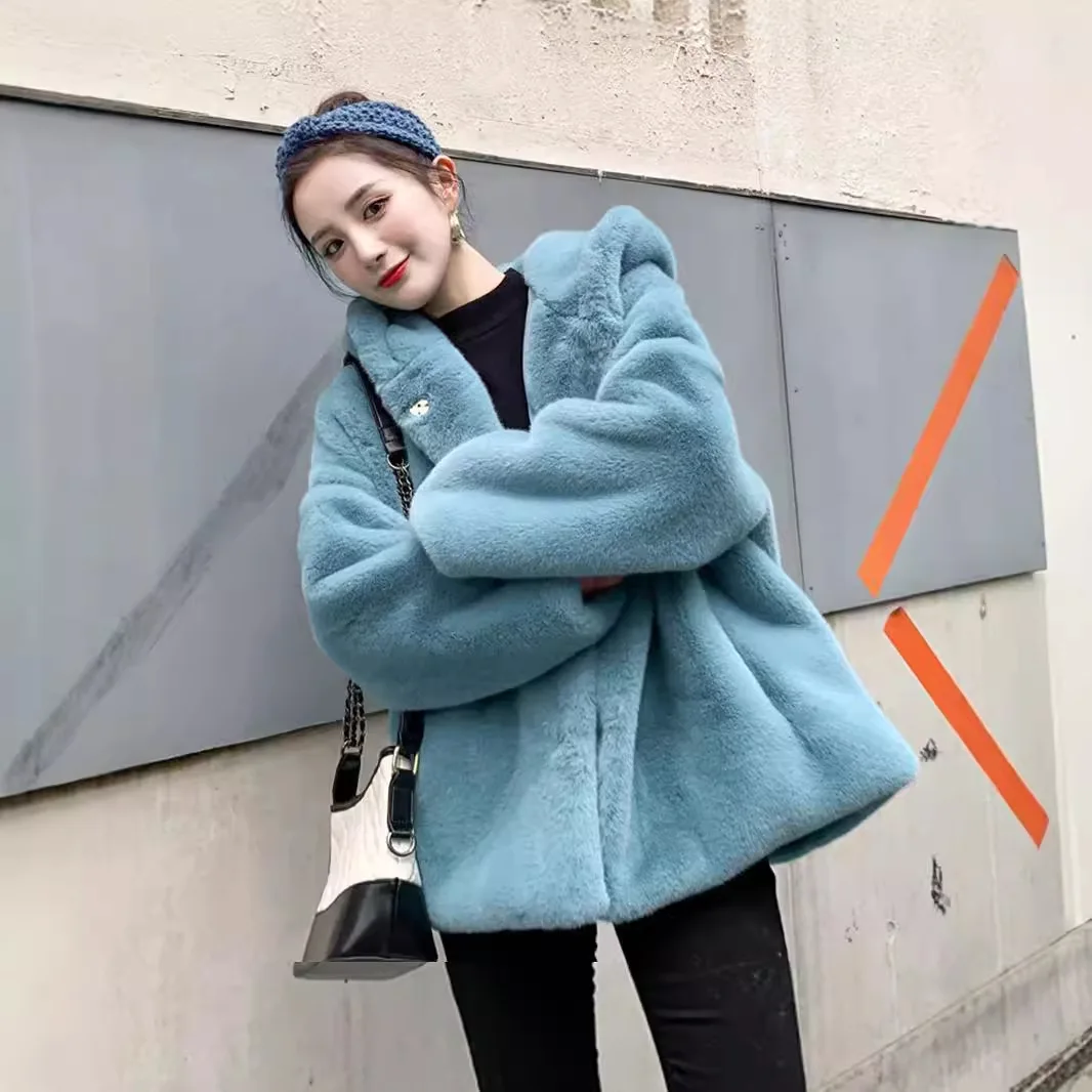 Frauen Faux Pelz Mittlere Länge Mäntel Jacken Mit Kapuze Mantel Dicke Warme Y2k Streetwear Jacke Arbeit Oberbekleidung Herbst Winter 2025