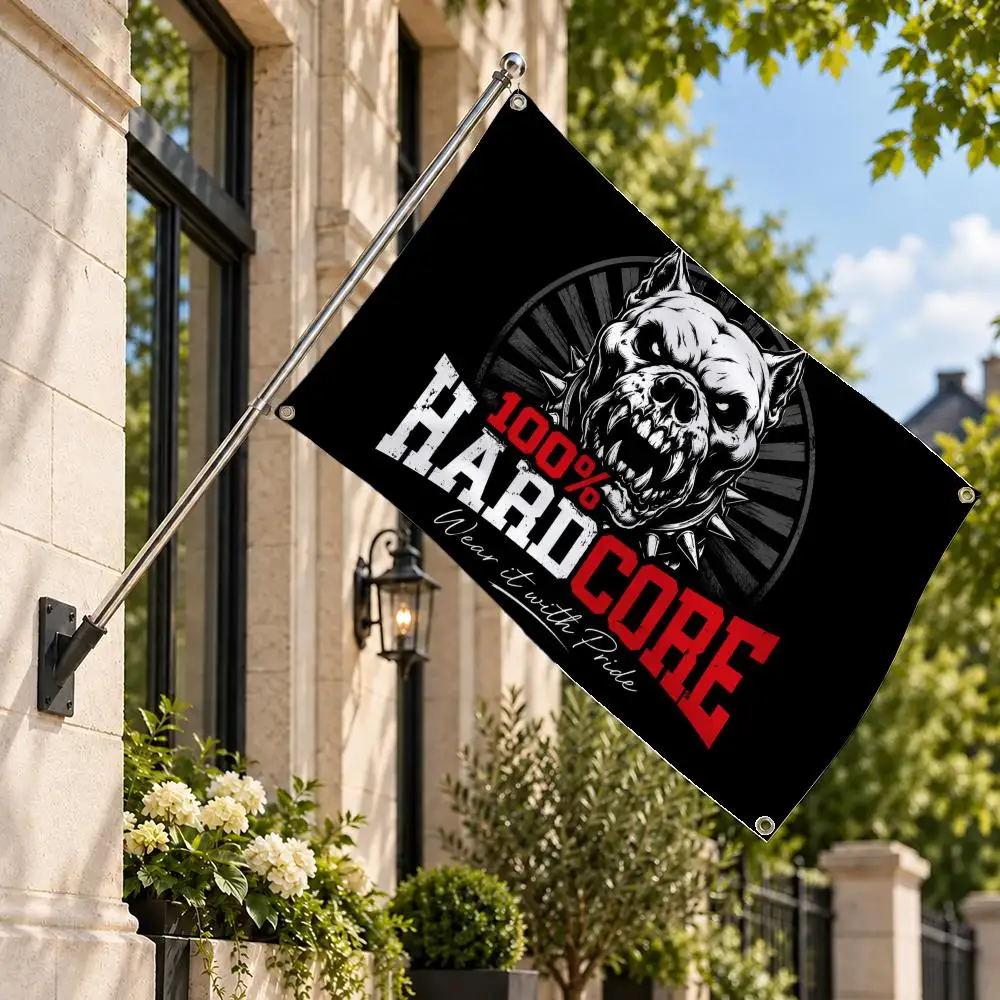 Art 100% Hardcore Flags Decor Flag Banner Indoor Outdoor Wall Decor for Garden Yard Porch Patio