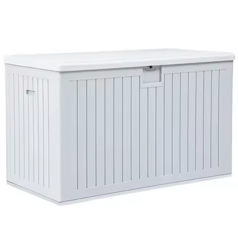 XXL 230 Gallon Large Deck Box,Outdoor Storage for Patio Furniture Cushions,Garden Tools with Flexible Divider,Waterproof,Lockab