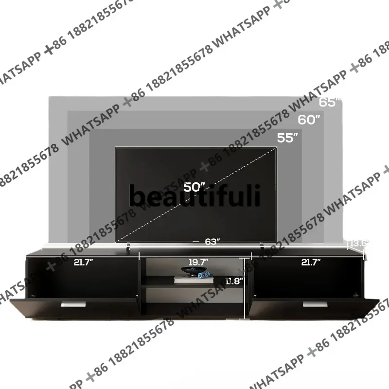XNew TV Cabinet Modern Simple Multifunctional Living Room Simple Home Use, Floor Storage Cabinet