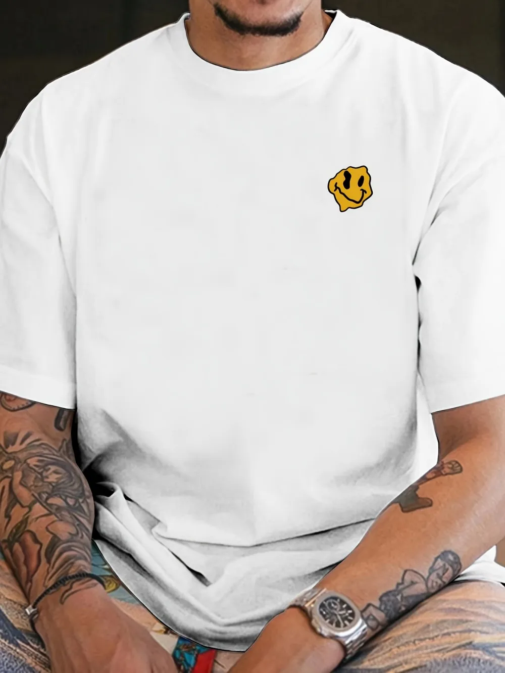 تي شيرت رجالي صيفي عصري جديد مطبوع عليه حروف مخصصة مريح وقابل للتنفس برقبة دائرية على طراز الشارع في الهواء الطلق #5