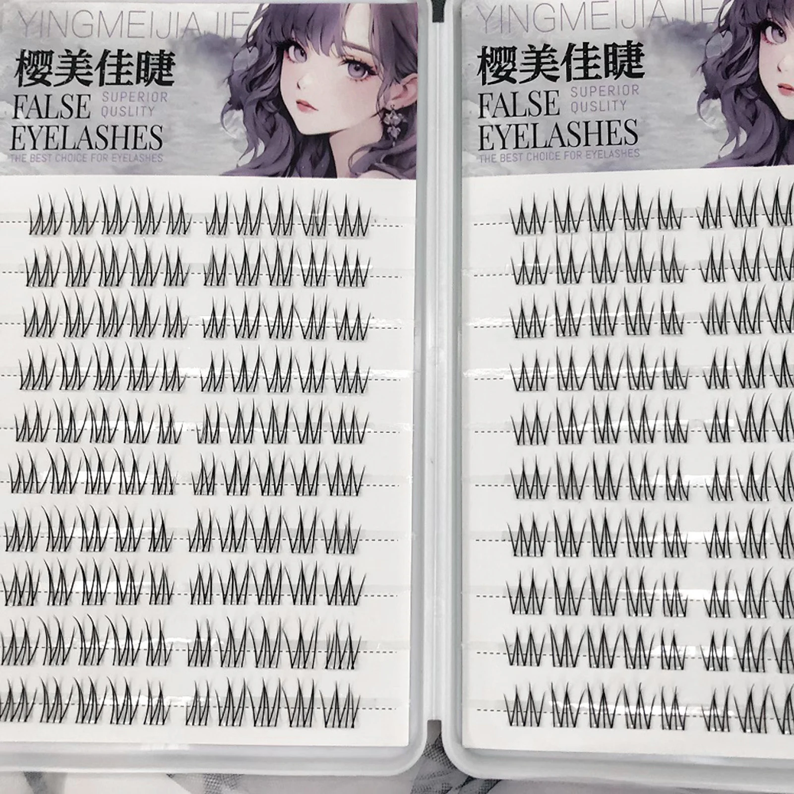 Cluster di ciglia finte coreane naturali senza colla 6/10/20 file Curling Girl Group Estensione delle ciglia Trucco quotidiano perfetto per gli occhi