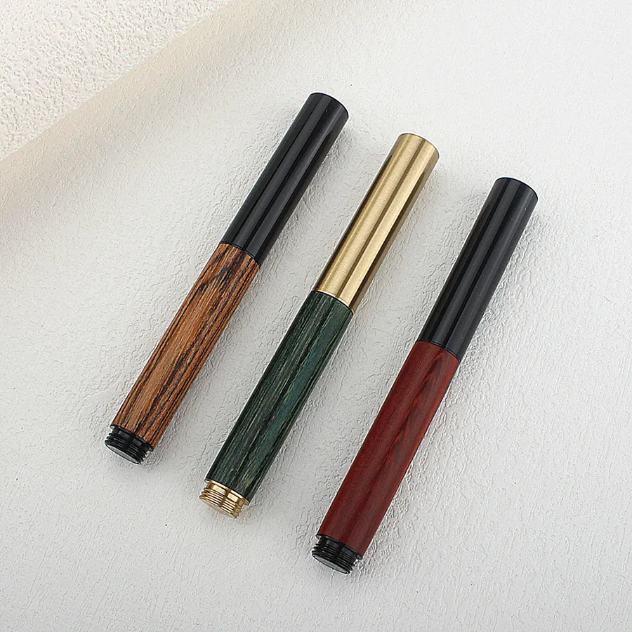 

Портативная деревянная авторучка, мини-карманная металлическая деловая чернильная ручка, школьный офис, письменный подарок, канцелярские принадлежности