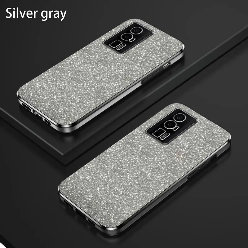 F5pro F 5 4 3 Luxury Glitter Gradient Plating Case For Xiaomi Mi Poco F5 Pro 5g Poko F3 F4 Women Silicone Shockproof Back Cover