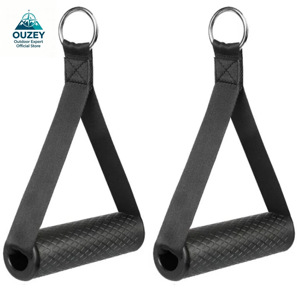 Gym Resistance Bands Handles Anti-slip Grip Strong Nylon Webbing Fitness Heavy Duty Cable Machine Workout Equipment @1