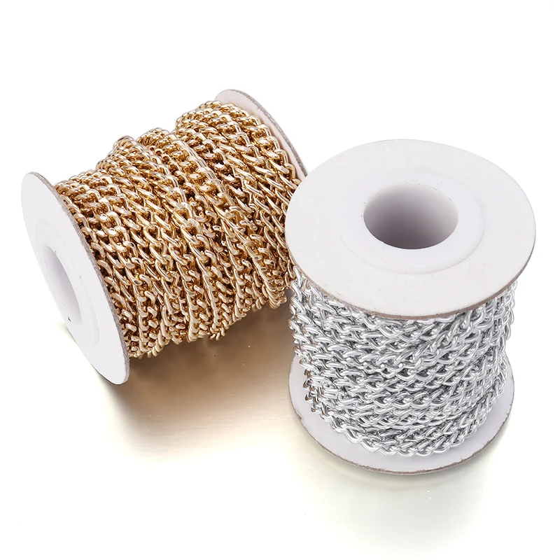 5 yard/lot Metal Aluminium Twisted Curb Chains Link Chain For Jewelry Making Finding DIY Bracelet Necklace Accessories