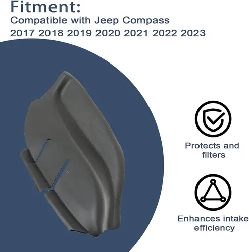 Imagen 2 del producto Embellecedor del panel lateral del capó para Jeep Compass 2017-2023, cubierta de la bisagra del capó del motor del embellecedor lateral del limpiaparabrisas, reemplaza 53223828 53223829