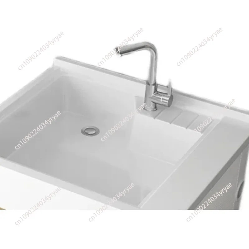 

Alumimum Wash Wardrobe Small Apartment Balcony Washing Machine Cabinet Integrated Inter-Platform Basin Combination