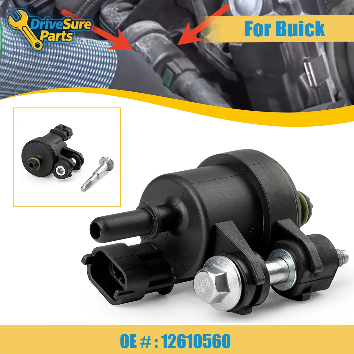 

12610560 1PC Canister Purge Solenoid Valve 55593172 For Buick Enclave Cadillac ATS CTS XTS Chevrolet GMC 3.6L Car Accessories