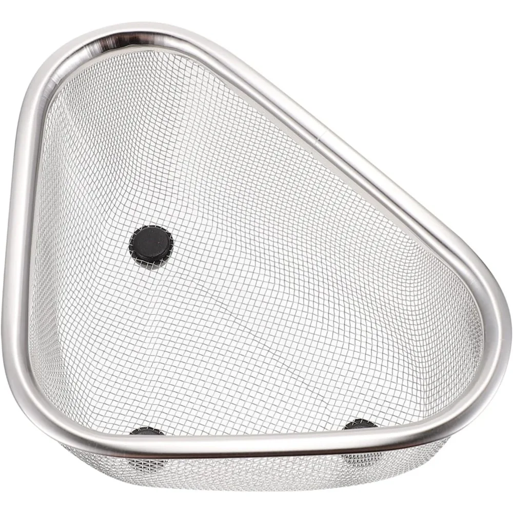 

Треугольная корзина для раковины, угловой сетчатый держатель для хранения, кухонная сливная полка для мытья фруктов и овощей