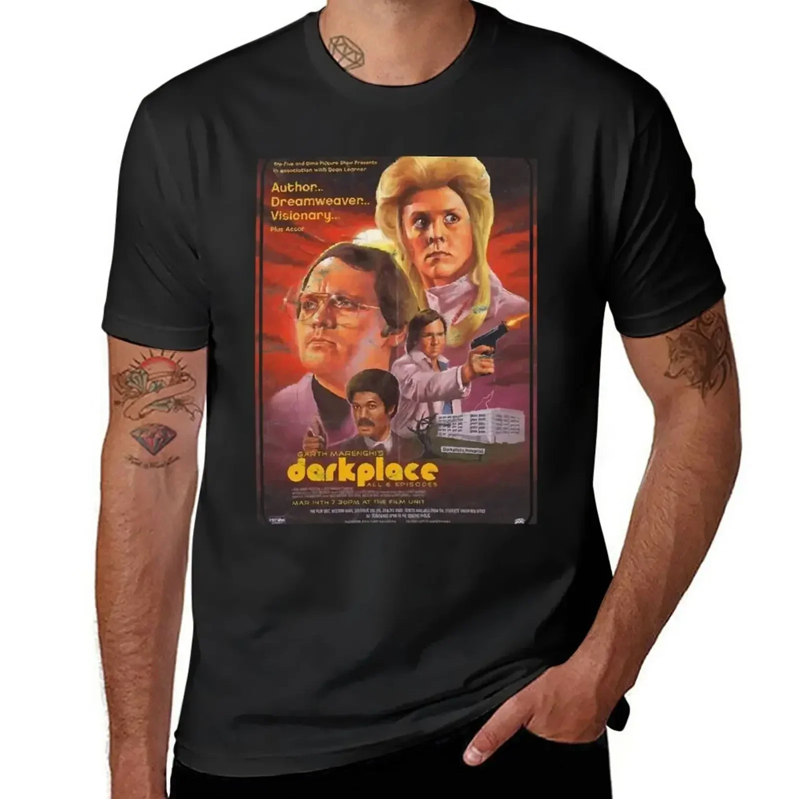 vintage clothes Blouse t shirts for men graphic Garth Marenghi Darkplace (distressed design) T-Shirt manga vintage anime clothes