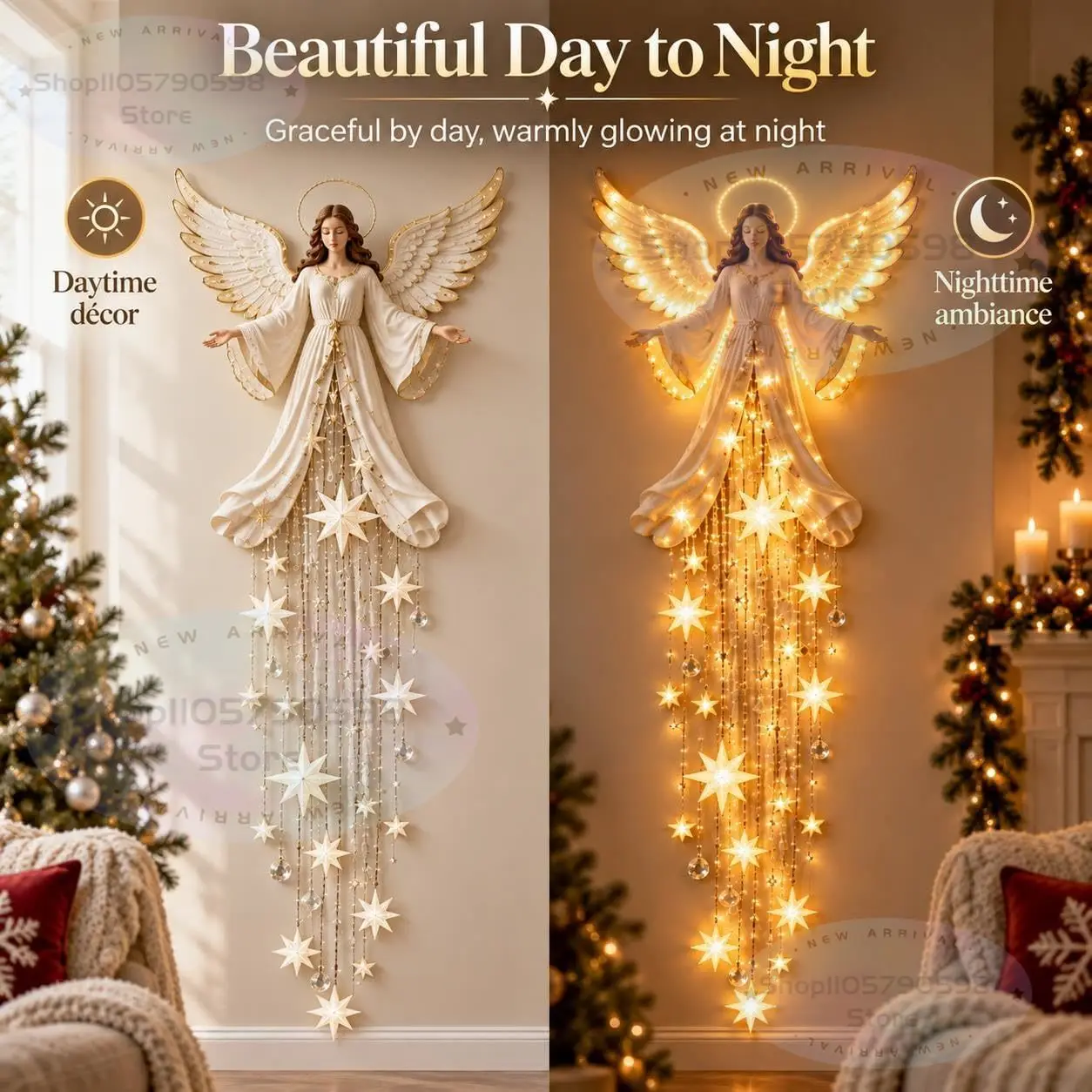 Angel Blessing Starfall Wall Light 4
