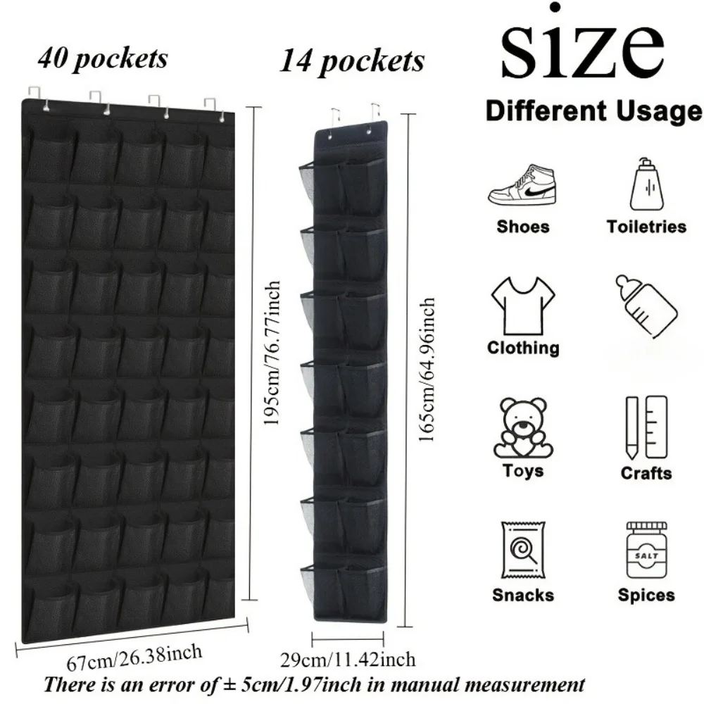 40 Grids Over The Door Shoe Rack Mesh Pockets Hanging Shoe Organizer For Closet Hanging Shoe Rack Holder - view 4