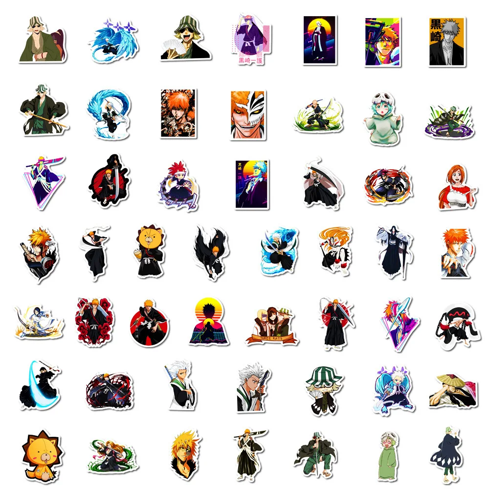 10/30/50/100pcs Cool Classic Anime BLEACH Graffiti Stickers Computer Notebook Stationery Phone Waterproof Cartoon Manga Sticker