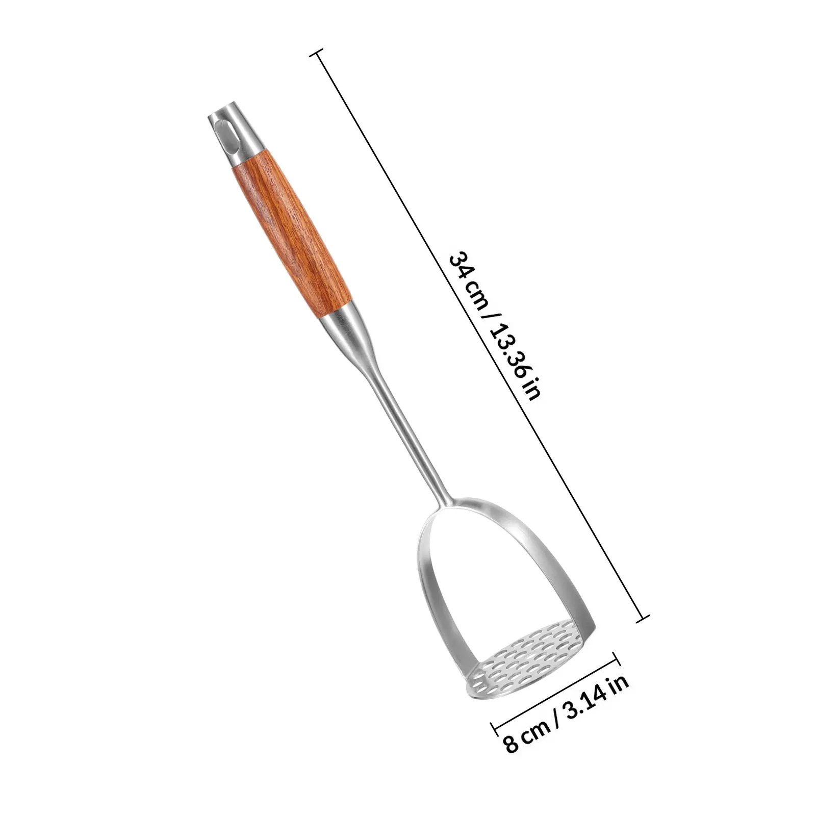 1Pcs Potato Masher Multi Function Vegetable Smasher Stainless Steel Kitchen Gadget for Mashed Potatoes Bananas Pumpkins Yams