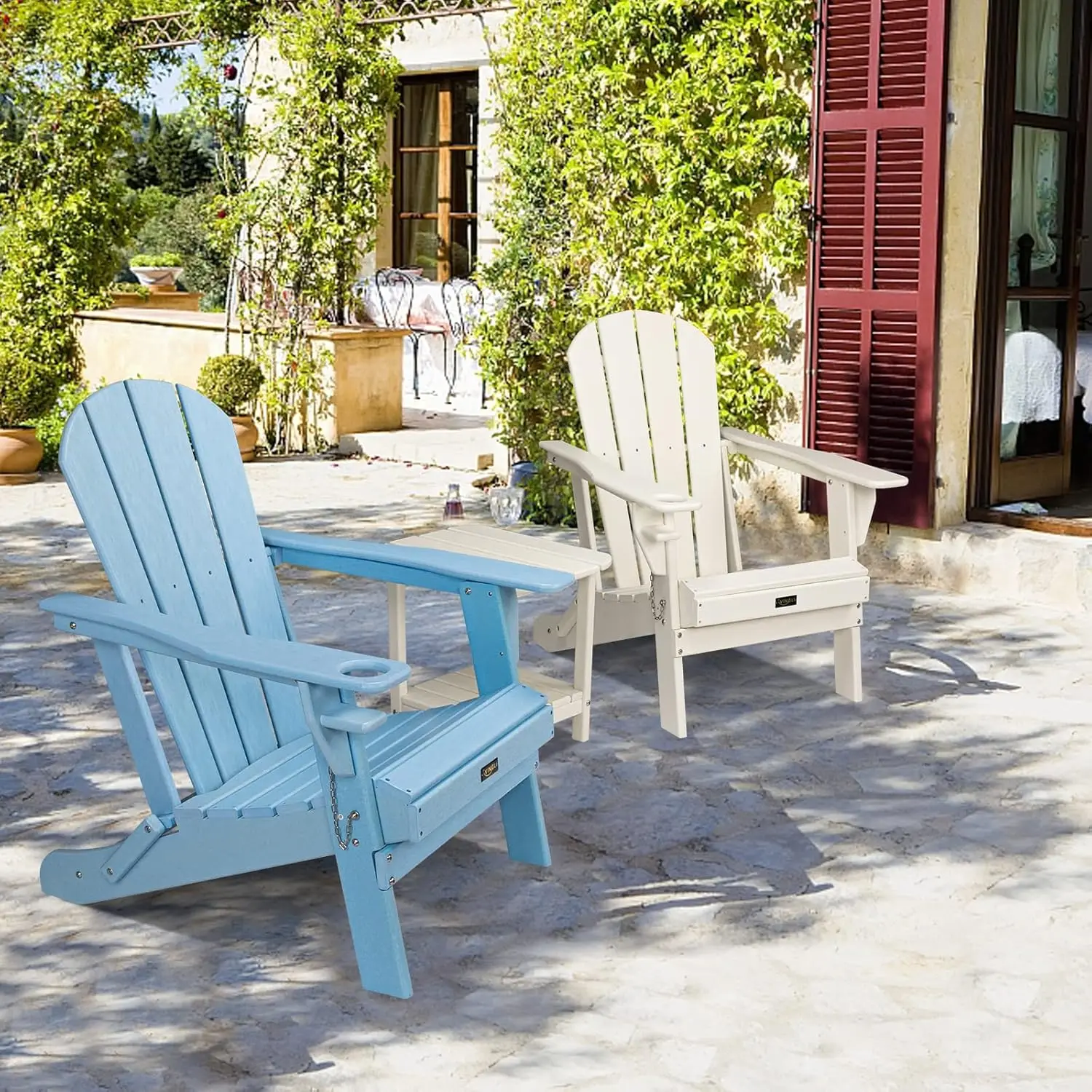 Set of 3 HDPE All Weather Outdoor Side   with Storage Space for Patio Backyard Poolside Indoor Use Customized