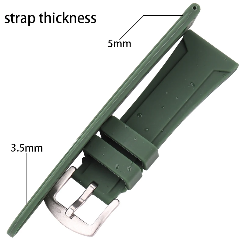 Silicone Watchband Bracelet For Galaxy Watch 4 Strap 22mm 24mm 26mm Women Men Soft Rubber Smart Watch Band Accessories