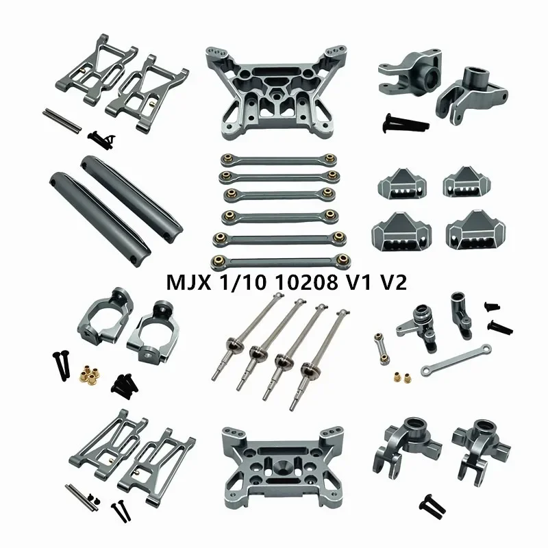 アルミニウム金属合金アップグレードパーツ MJX 1/10 10208 V1 V2 RC クローラーカーフロントリアステアリングカップ C シート用