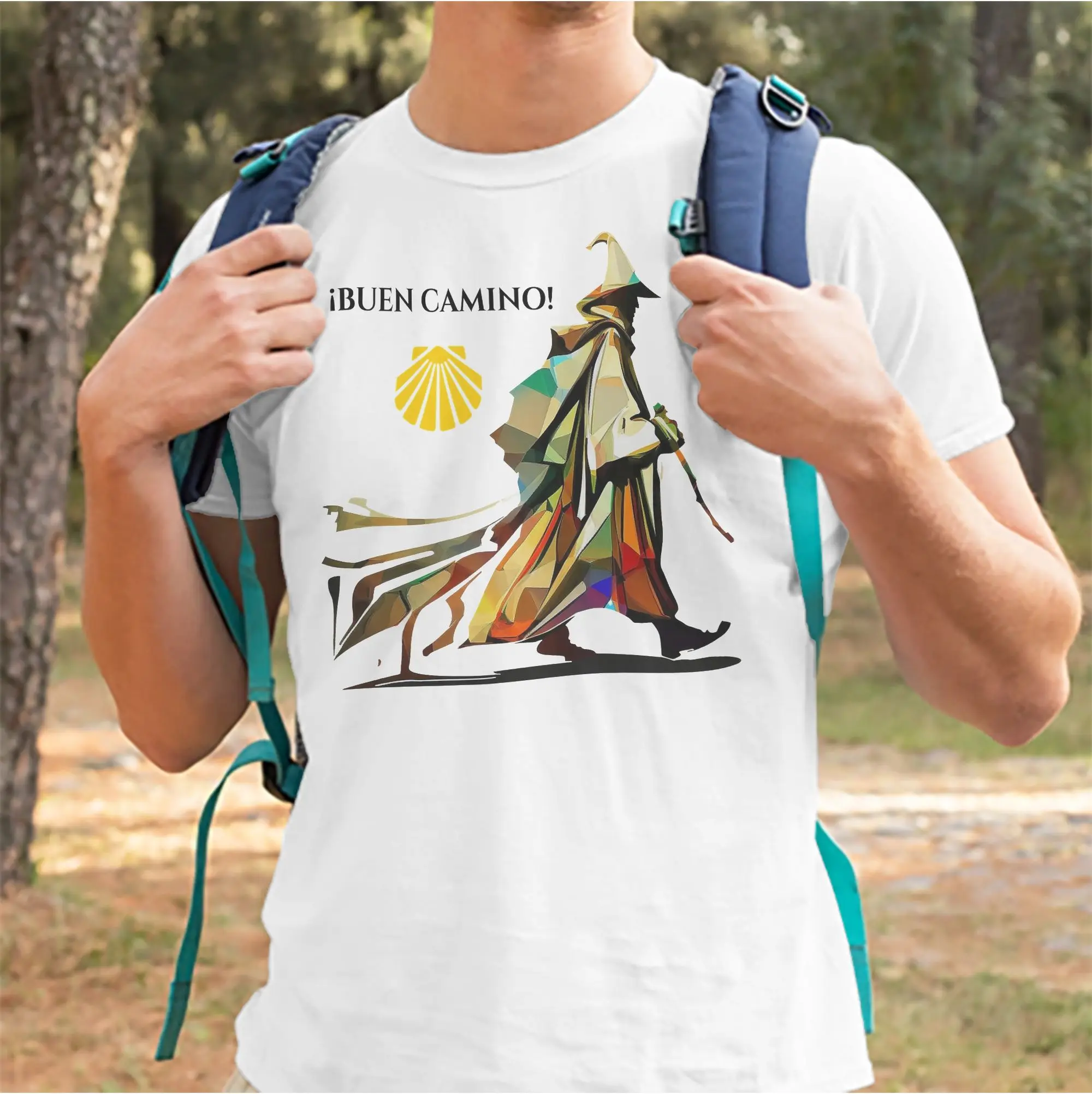 Funny Camino de Santiago Pilgrim T-Shirts for Men Women Round Collar Cotton T Shirt  Short Sleeve Tee Shirt Gift Clothes