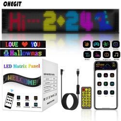 5V USB Power Smart Bluetooth LED Matrix Pixel Przewijany panel wyświetlacza Znak świetlny DIY Programowalny wzór tekstu Animacja ﻿