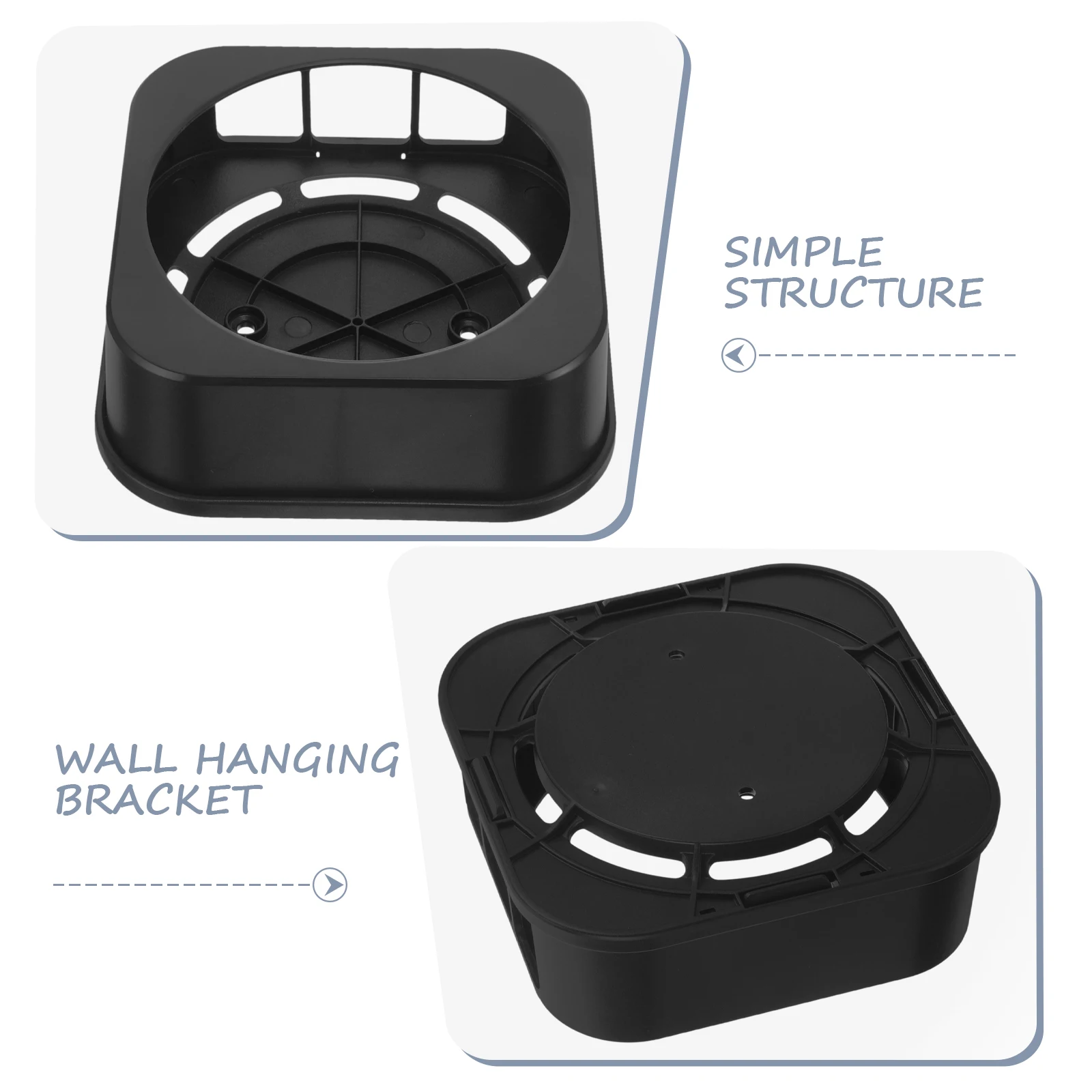 

Box Wall Mount Bracket Black Holder Stand Set-top Storage Rack Shelf Compact Design Durability Speaker Accessories