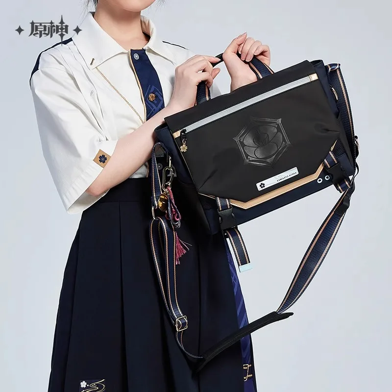 

[Official Merchandise] Anime Game Genshin Impact Kamisato Ayaka Cosplay PU Messenger Bag in Stock