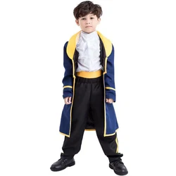 Boy Middle Ages Noble Royal Charming Prince Child Kids Carnival Party Halloween Cosplay Costumes