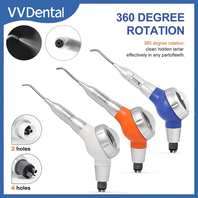 

VVDental Air Prophy Unit Отбеливание зубов Струйный спрей Воздушный поток Полировка Гигиена полости рта 2/4 отверстия Пескоструйная машина Стоматологические инструменты