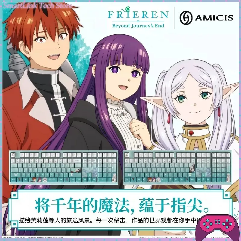 Anime style AMICIS Frieren: Beyond Journey’s End 108-key RGB Mechanical Keyboard 8000HZ Mechanical Keyboards Gifts