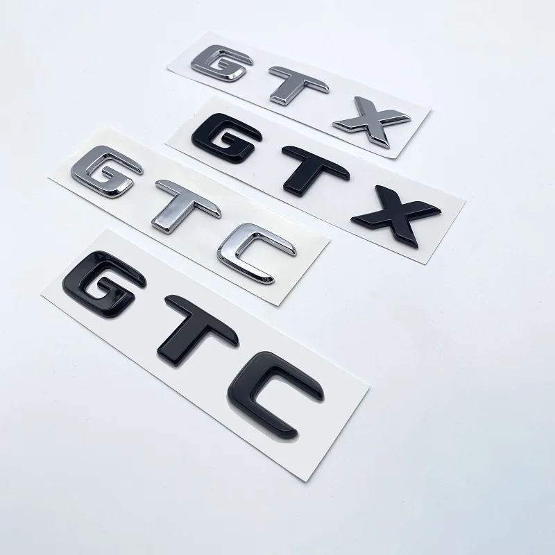 

Chrome Black 3D Letters Emblem GTX GTC ID4 ID6 For Rear Trunk Tailgate Emblem Upgrade Logo Car Sticker