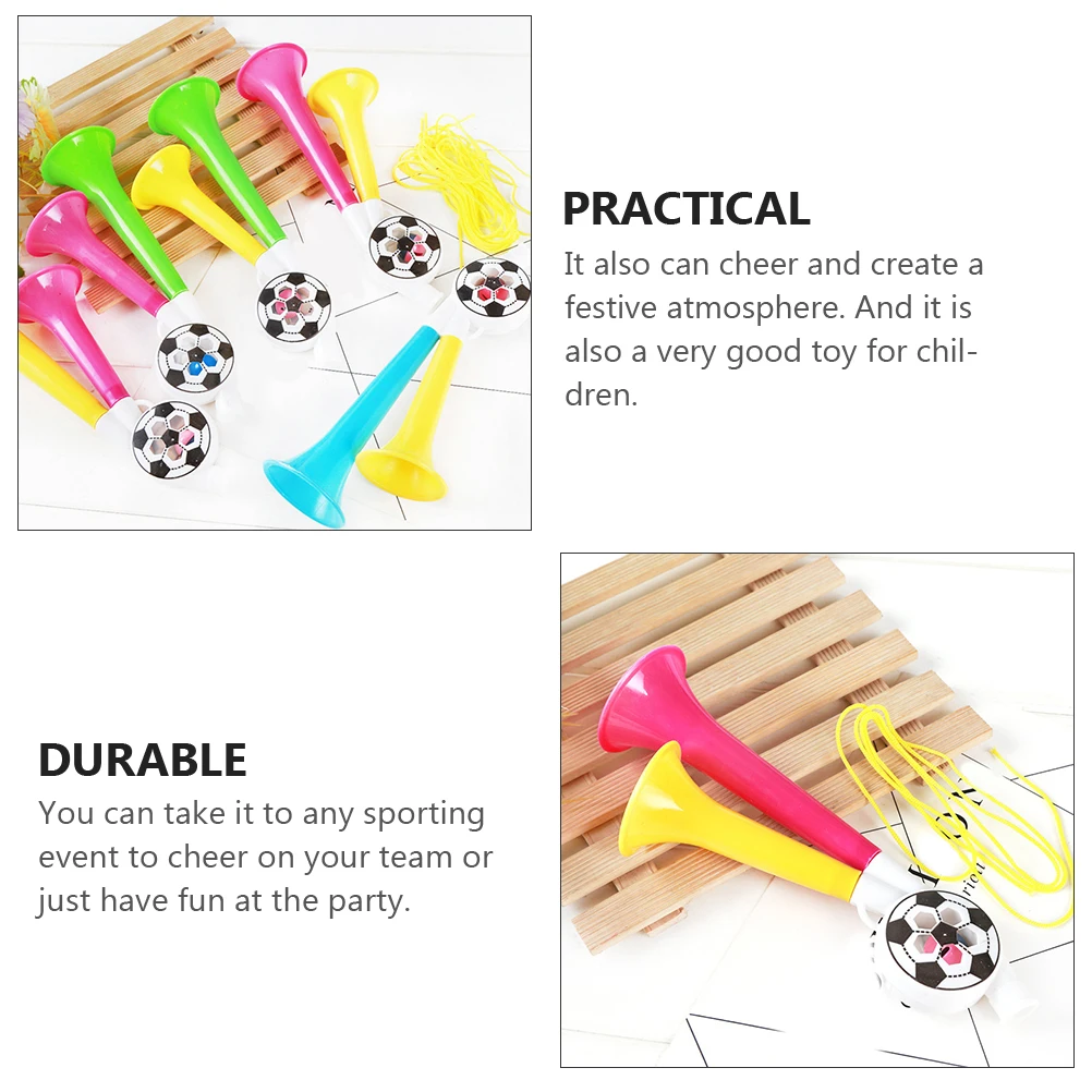 

12 Pcs Plastic Whistle Horn Cheer Horn Loud Air Horns Party Festival Sports Cheering Trumpet Toy for Kids Fans Props