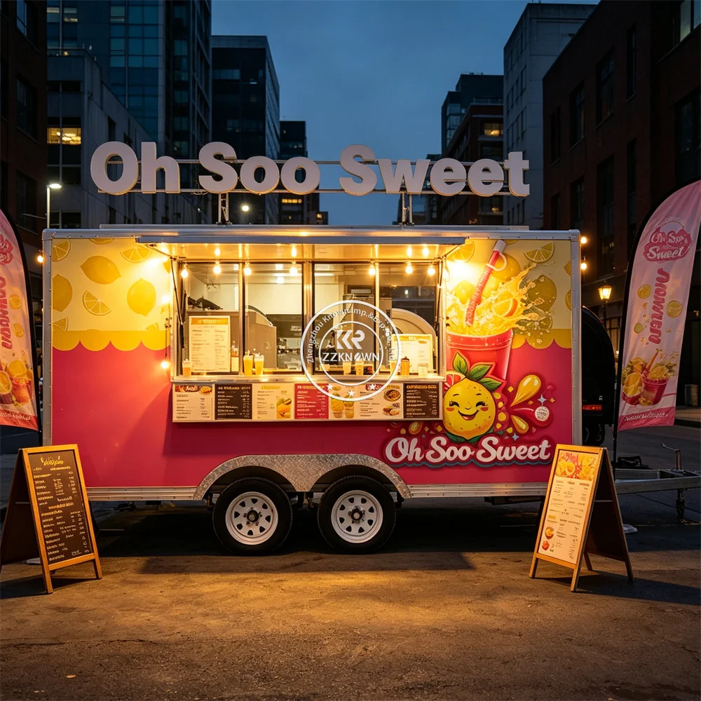 

Mobile Kitchen Food Trailer Mobile Restaurant Concession Bubble Tea Coffee Food Trailer Truck With Complete Interior