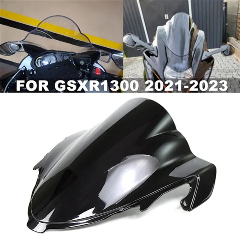 دراجة نارية الزجاج الأمامي الزجاج الأمامي الرياح الزجاج هدية لسوزوكي هايابوسا GSXR1300 GSX-R1300 2021-2023 اكسسوارات-A97E